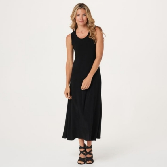 - Attitudes by Renee Duster & Sleeveless Maxi Lrg - Picture 3 of 4